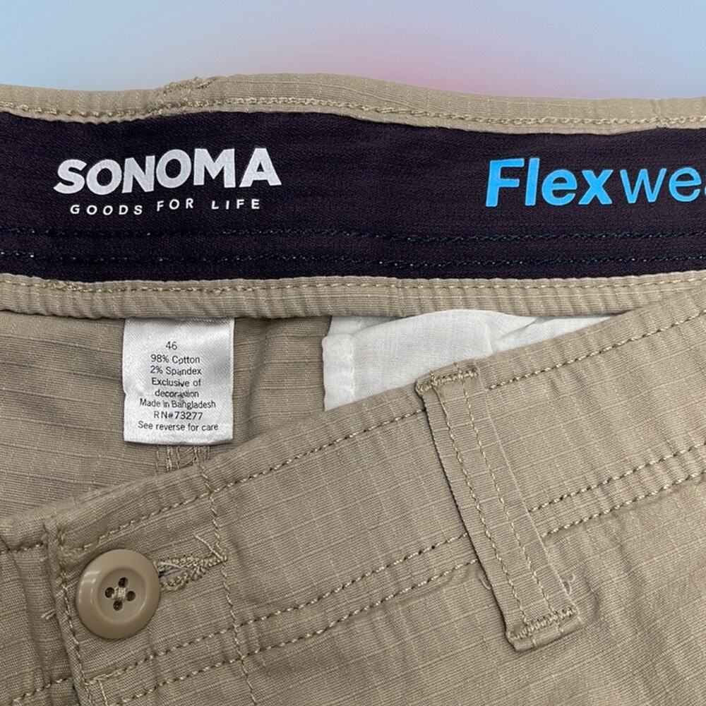 SONOMA Men’s 46 Tan Ripstop Cargo Shorts - Picture 4 of 4